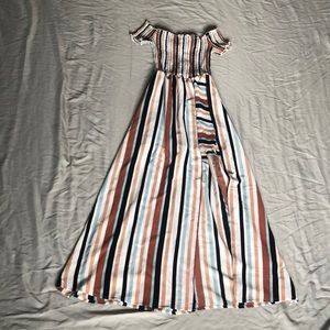 A dress with shorts incorporated, romper dress.